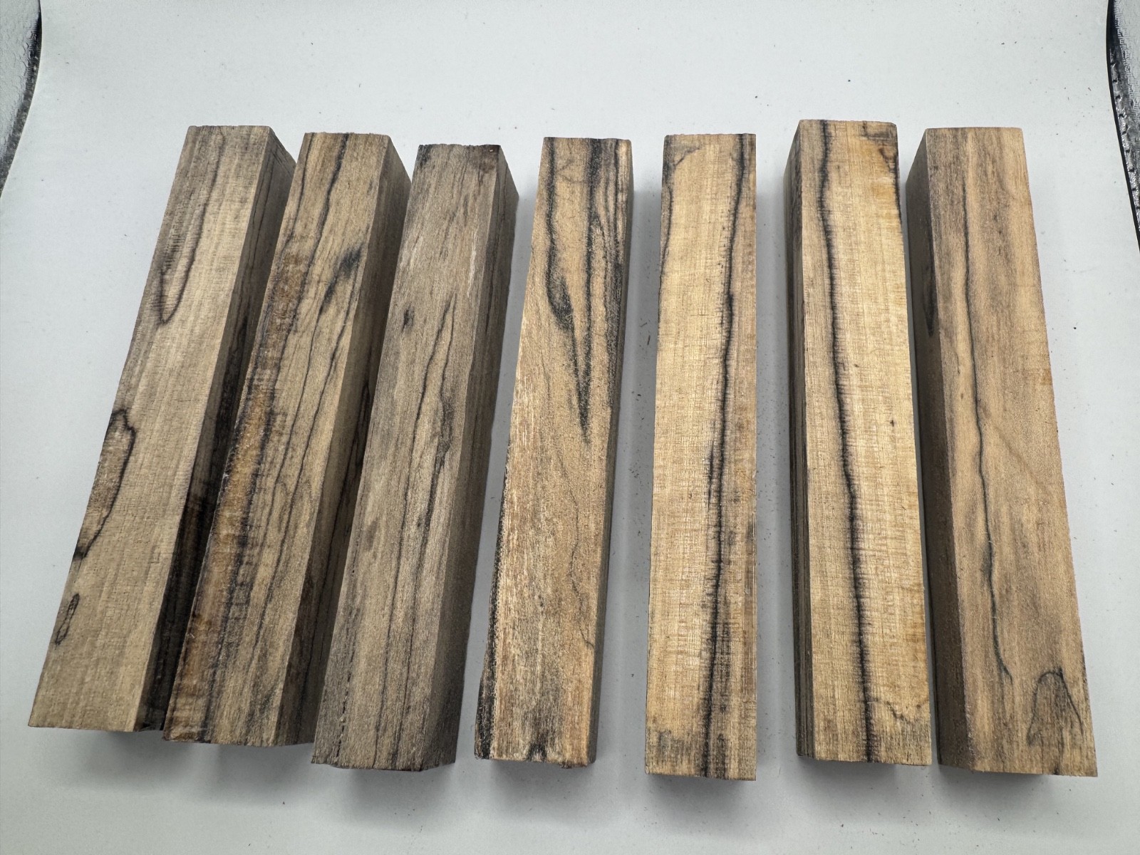 7pc Spalted Tulip Poplar Pen Blanks 5-3/8″ x 3/4″ Wood Turning Blanks