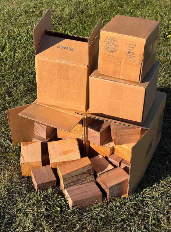 Hardwood Cutoffs Box Wood Scraps for Turning Knife Handles Pen Blanks DIY