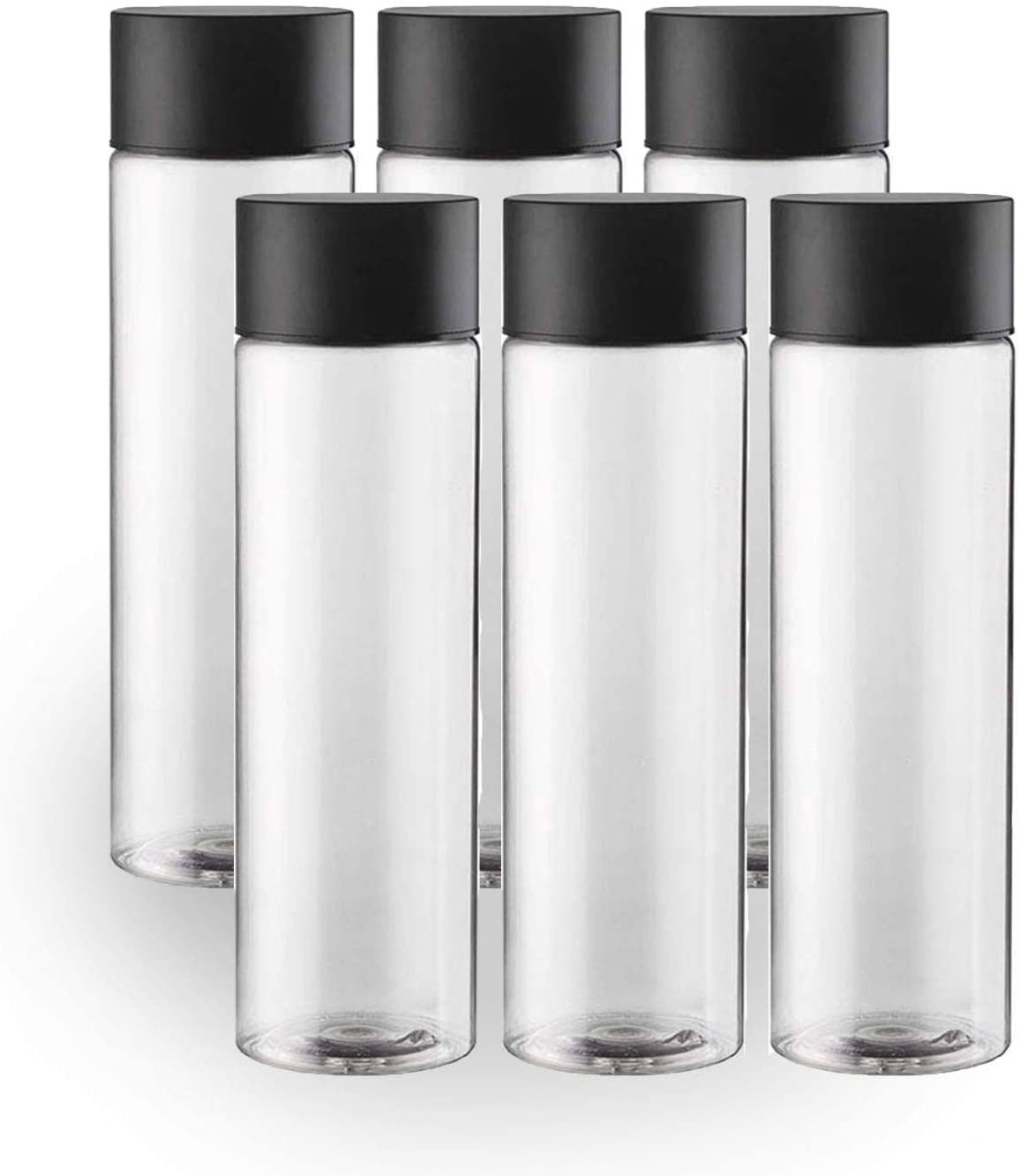 6Pack Bulk Empty Plastic Juice Or Water Bottles With Caps Reusable 400Ml Durable