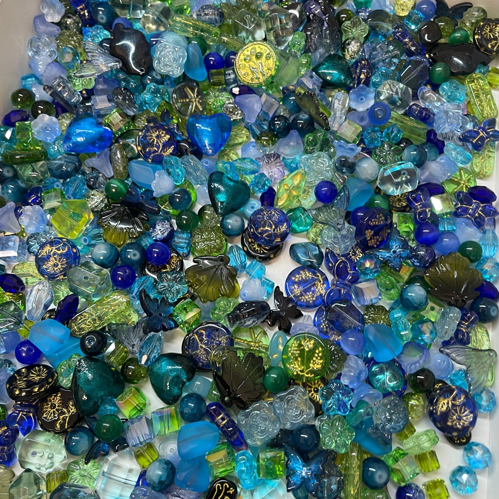 100g Handmade Glass Beads Mixed Shapes for DIY Jewelry Sun Catcher Decor