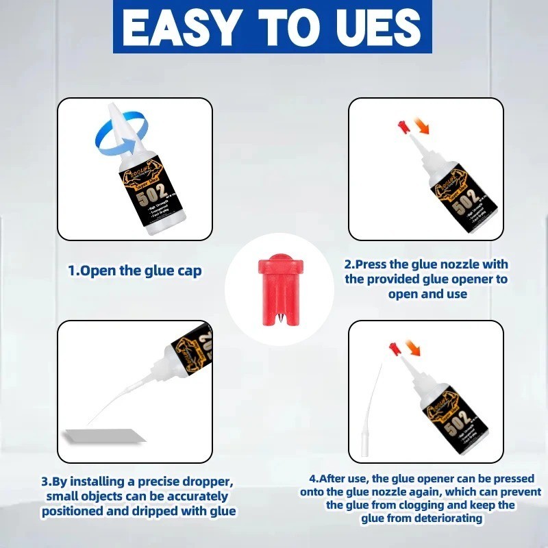 502 Super Glue Quick-Drying Strong Cyanoacrylate Glue Is Used for Diy Handicraft