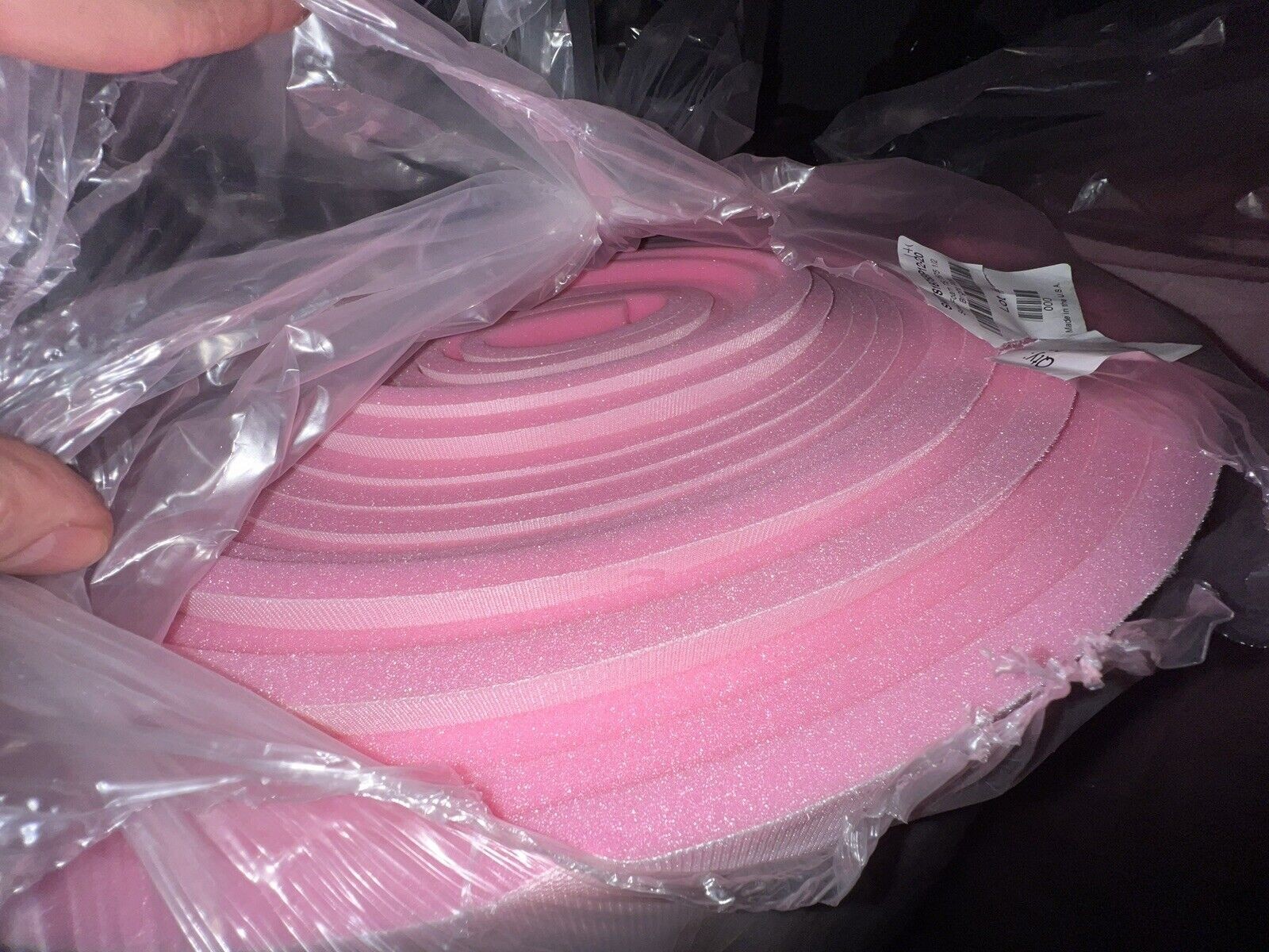 Pink Sew foam Upholstery first quality 1/2″ craft Padding W/Scrim Backing 55″