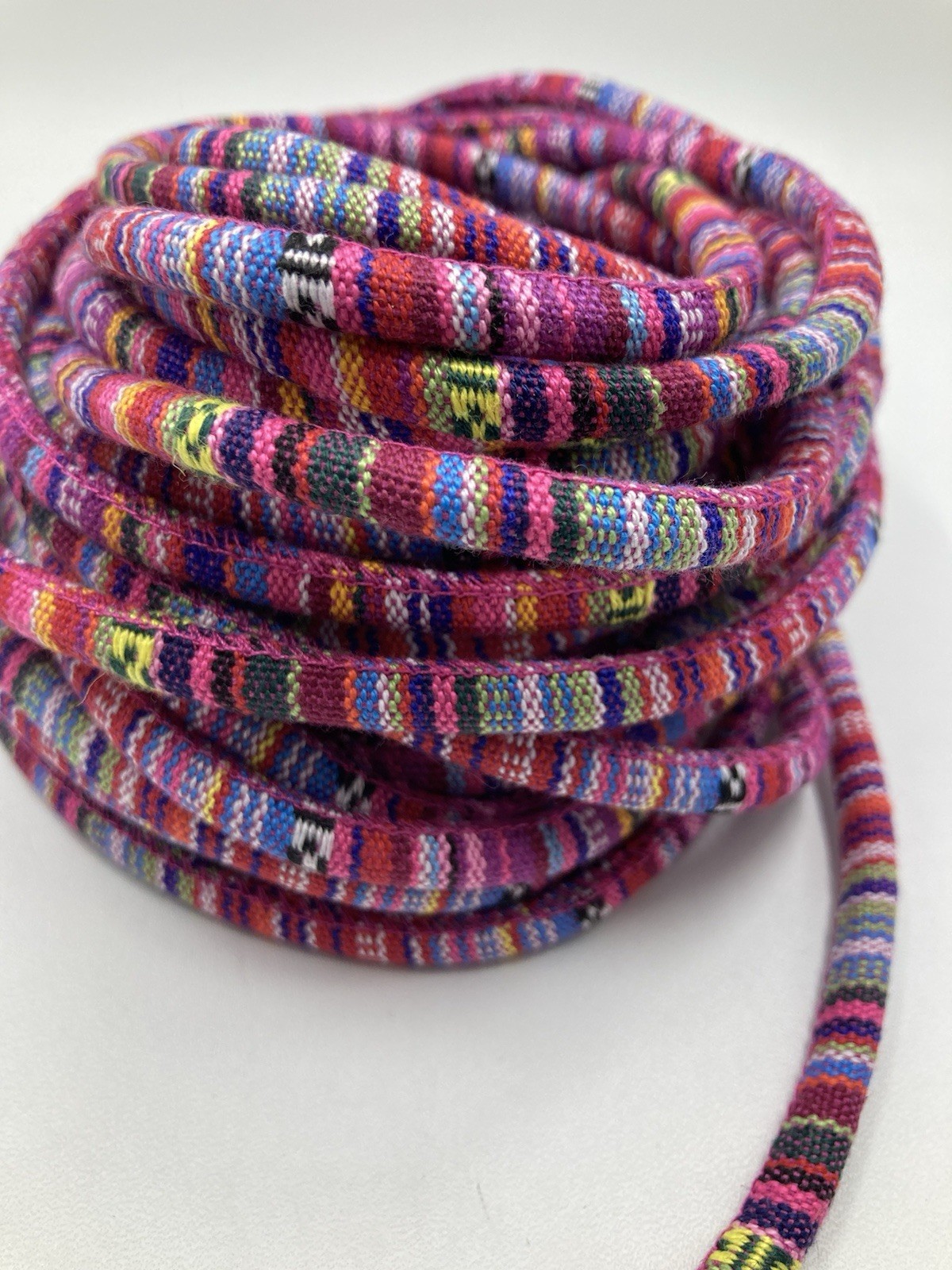 32.5 Ft Boho Woven Decorative Craft Cord Colorful Braided Textile Rope