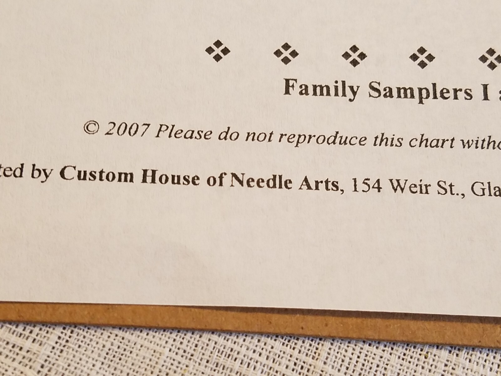 Sewing Circle FAMILY SAMPLERS #I & #2 cross stitch pattern G. Tease 2007