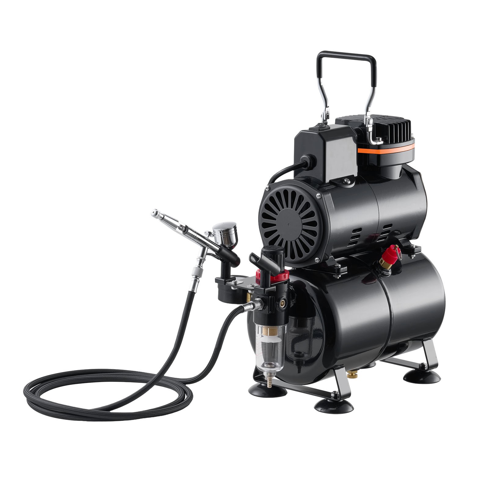Uimoso Airbrush Kit with Compressor, Tank, Single Airbrush, and 3 Nozzles