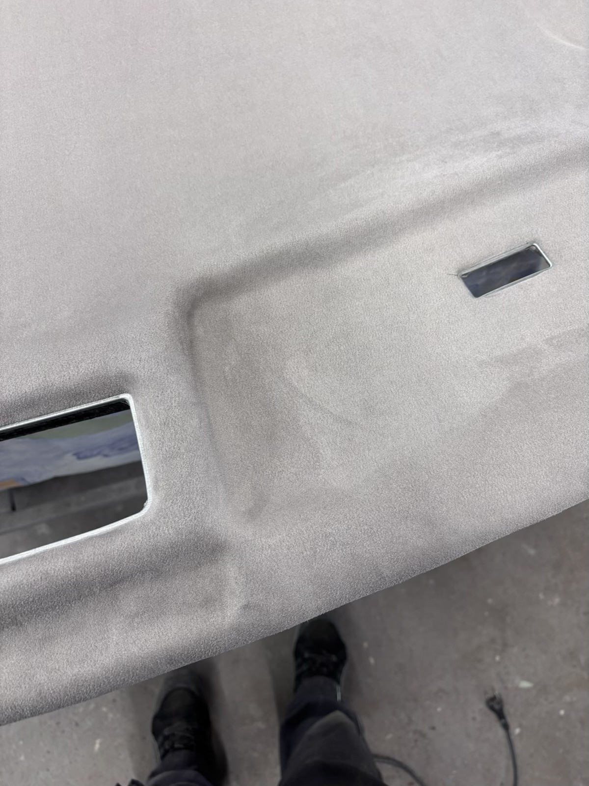 Alcantara Style Silver Headlining Stretch Spandex Suede Fabric Car Headliner Trm
