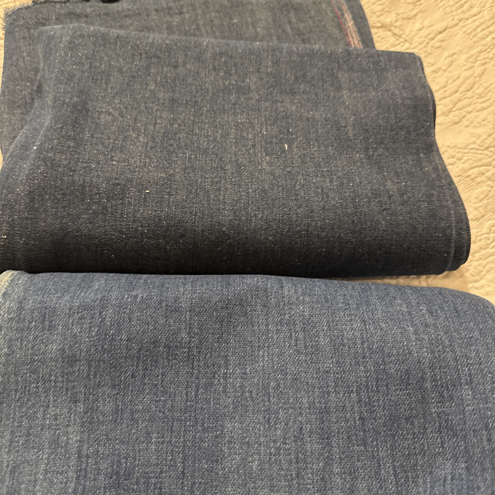Vintage Denim Bolt Fabric Indigo For Jeans Sewing & Craft 96×82, 132×48 -6 + Ya
