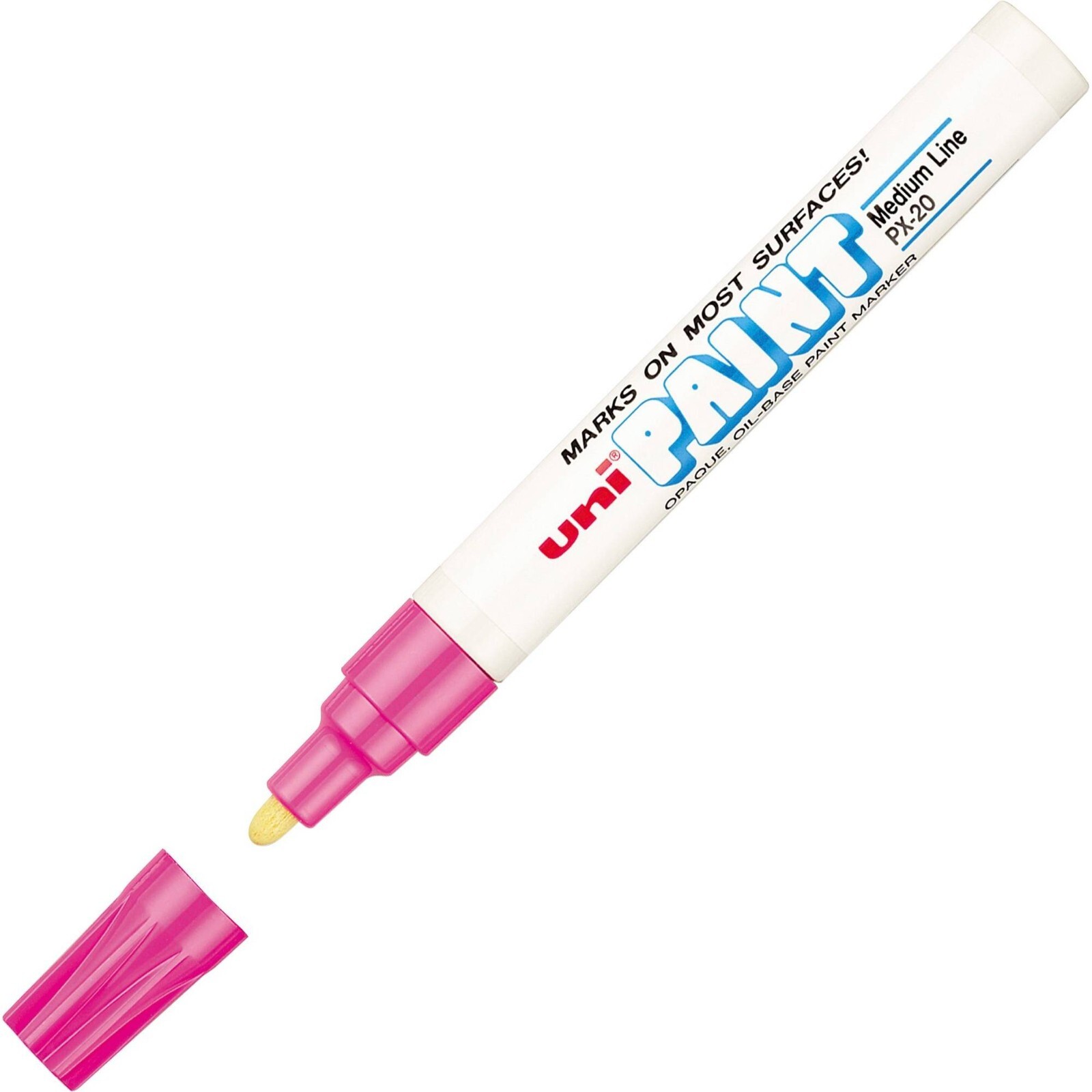Uni-Paint 63611 PX-20 Oil-Based Permanent Marker, Medium Line, Pink, 6-Pack