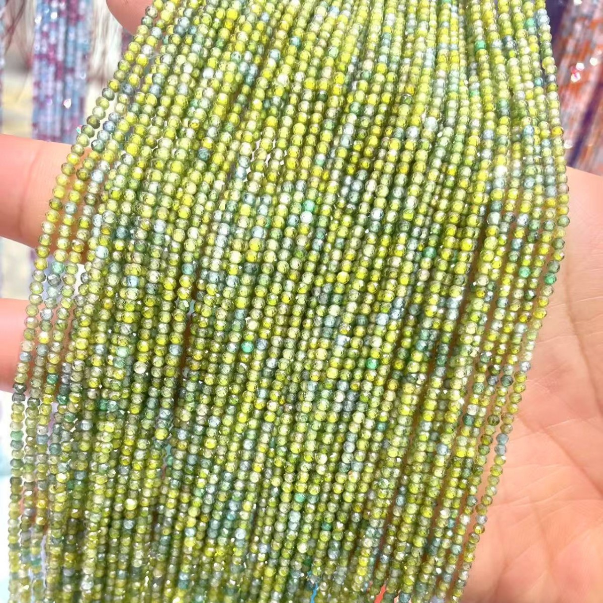 2mm High Quality Dopamine Faceted Mixed Natural Zircon Beads for Jewelry Making