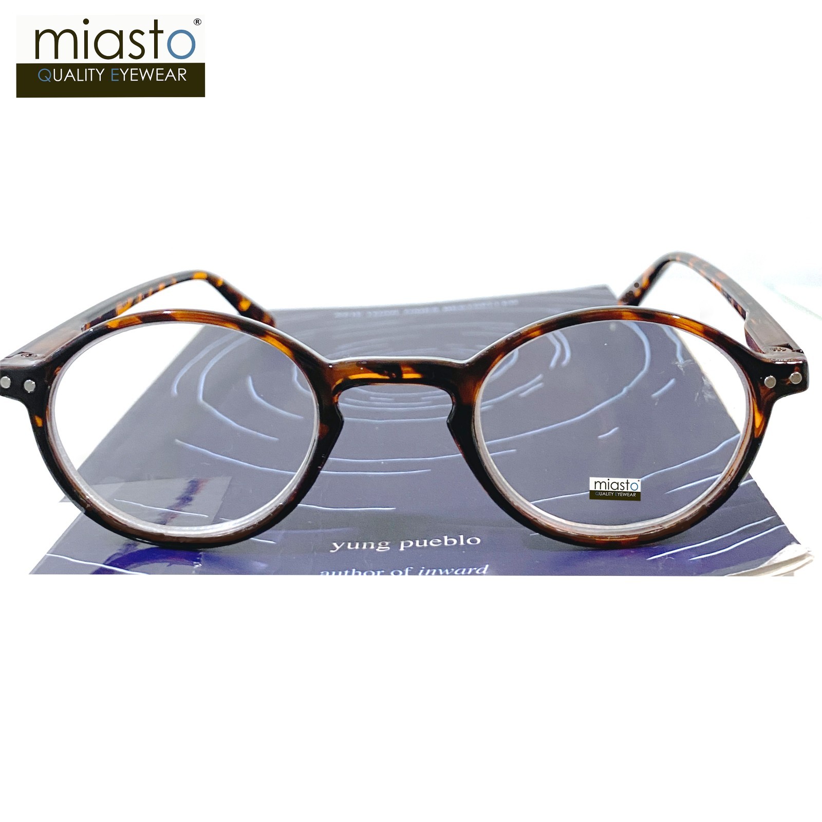 NWT$39.99 MIASTO RETRO ROUND KEYHOLE PREPPY READER VINTAGE READING SPECS GLASSES