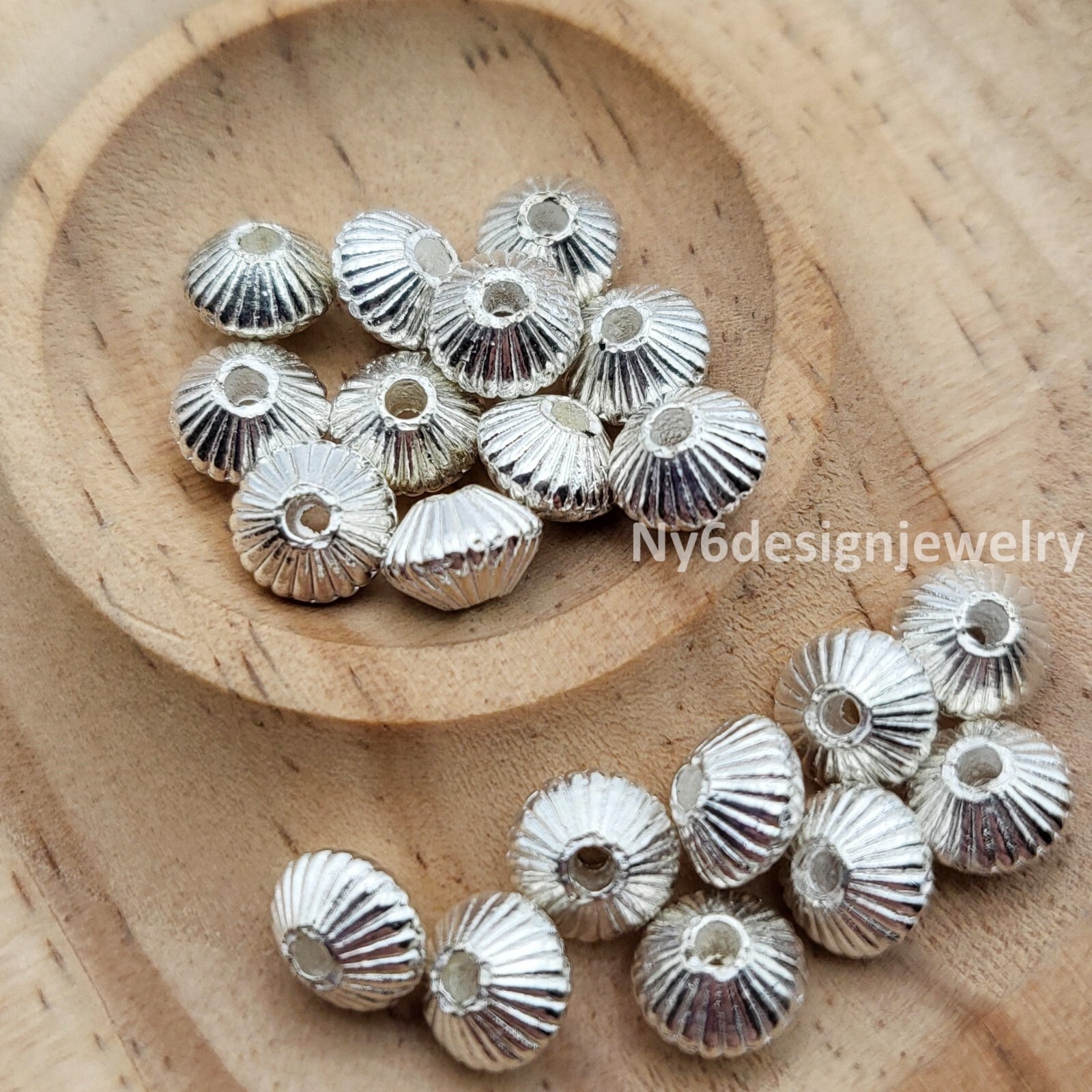 Bicone Spacer Beads 20pcs Copper Antique Brass Silver Gold Jewelry Finding 7mm