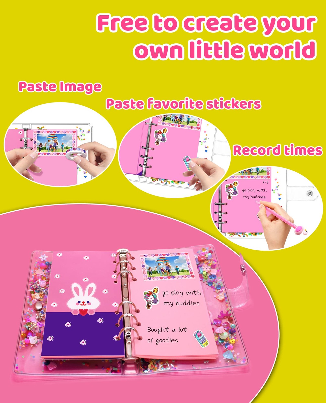 DIY Journal Kit for Girls Scrapbook Craft Gift Set Ages 6 to 13