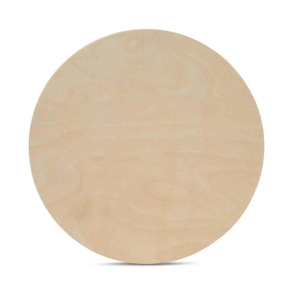 Wood Circles 15 inch 1/2 inch Thick, Unfinished Birch Plaques, Pack of 3 Wood…