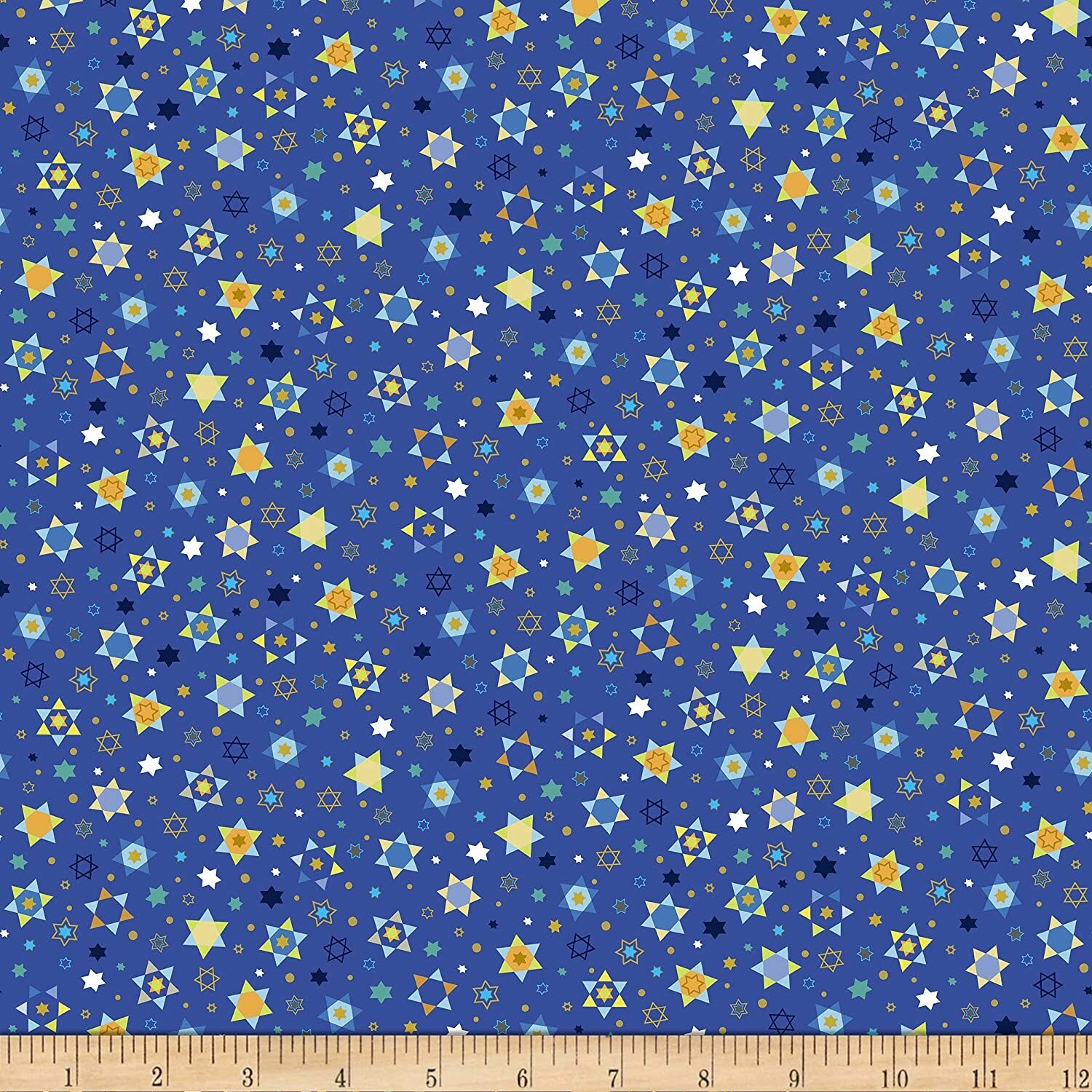 Fabric Stars on Royal Blue Cotton QUILTING TREASURES 1/4 Yd 28359 B
