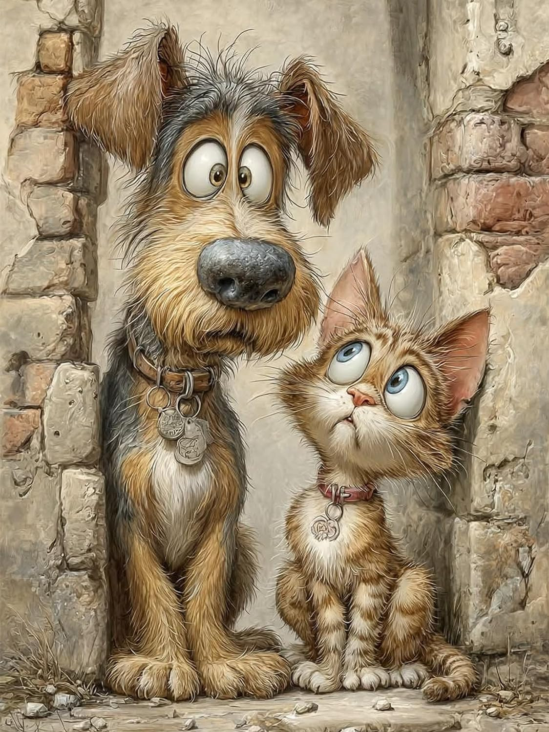 Diamond Art Kits for Adults,5D Dog and Cat Kits for Adults Beginners