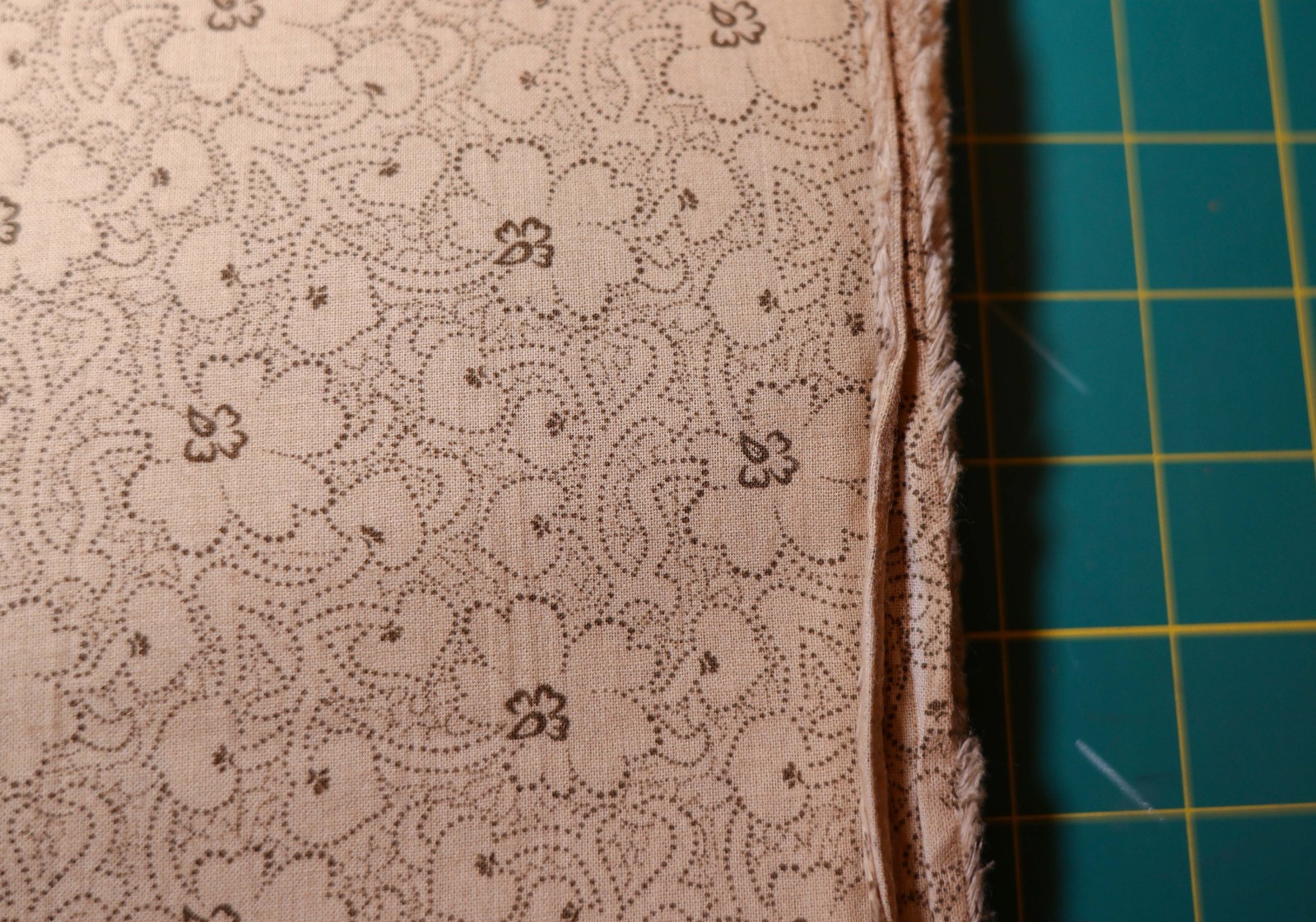 #12 Beige & Brown Cotton Print-9 yds
