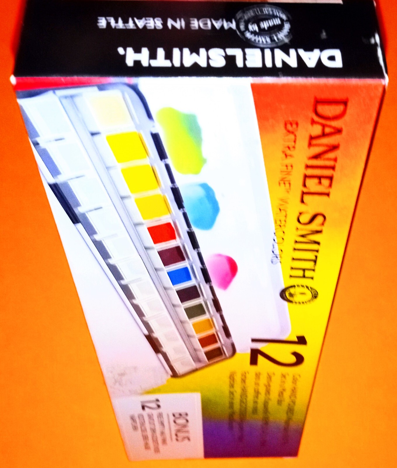 HOT SUMMER DEALS~DANIEL SMITH EXTRA FINE WATERCOLORS 12 COLOR SET IN METAL BOX