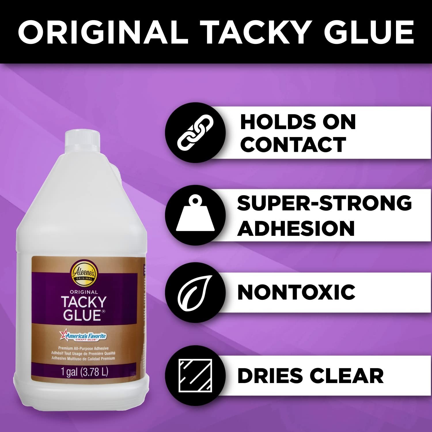 Super Strong Aleene’s Tacky Glue 128 oz – Ideal for Fabric and Paper Projects