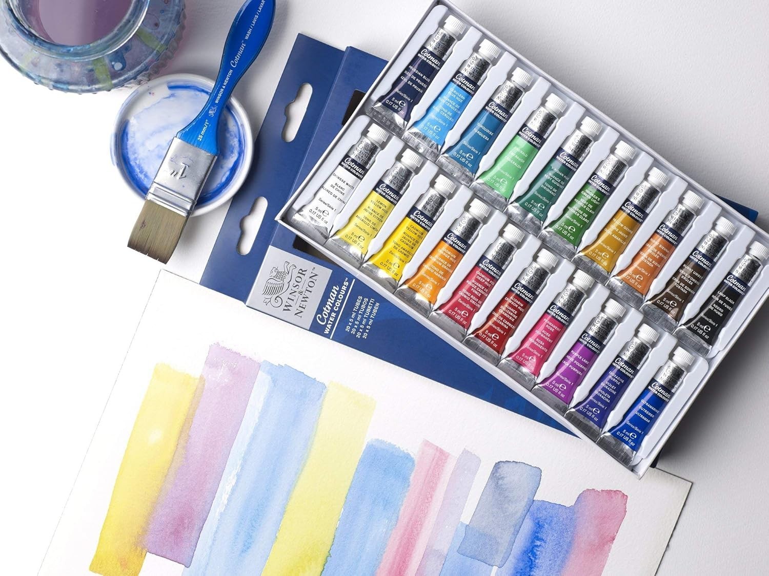 Watercolor Paint Set 20 Colors Tubes Art Supplies for Beginners