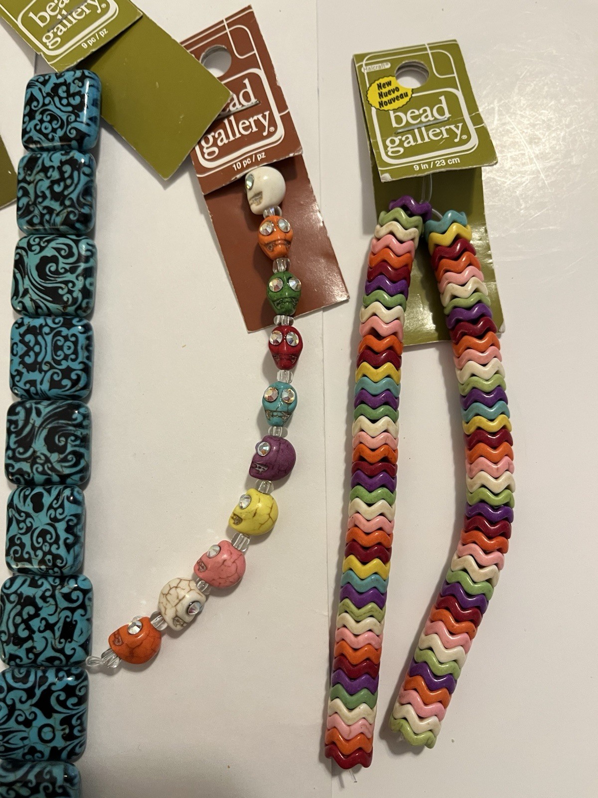 Bead Gallery Reconstituted Stone Jewelry Making Mixed Styles Color Strands Lot 6