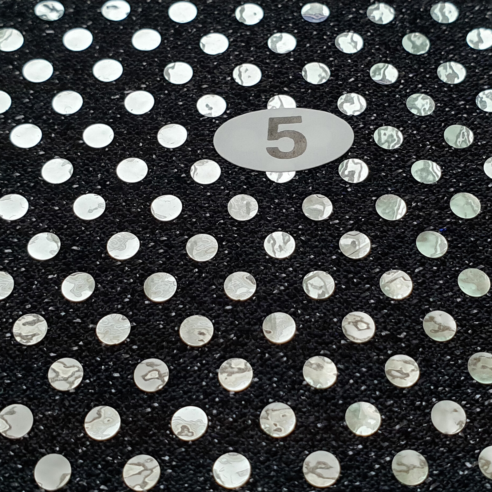 3mm Sequin sparkle Fabric One Way Natural Stretch Jersey American Metallic Trans