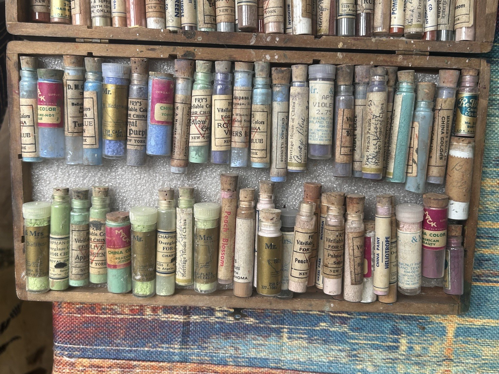 VTG Lot Of 80+ China Paint Porcelain Dry Powder Various Manufacturers Most Full
