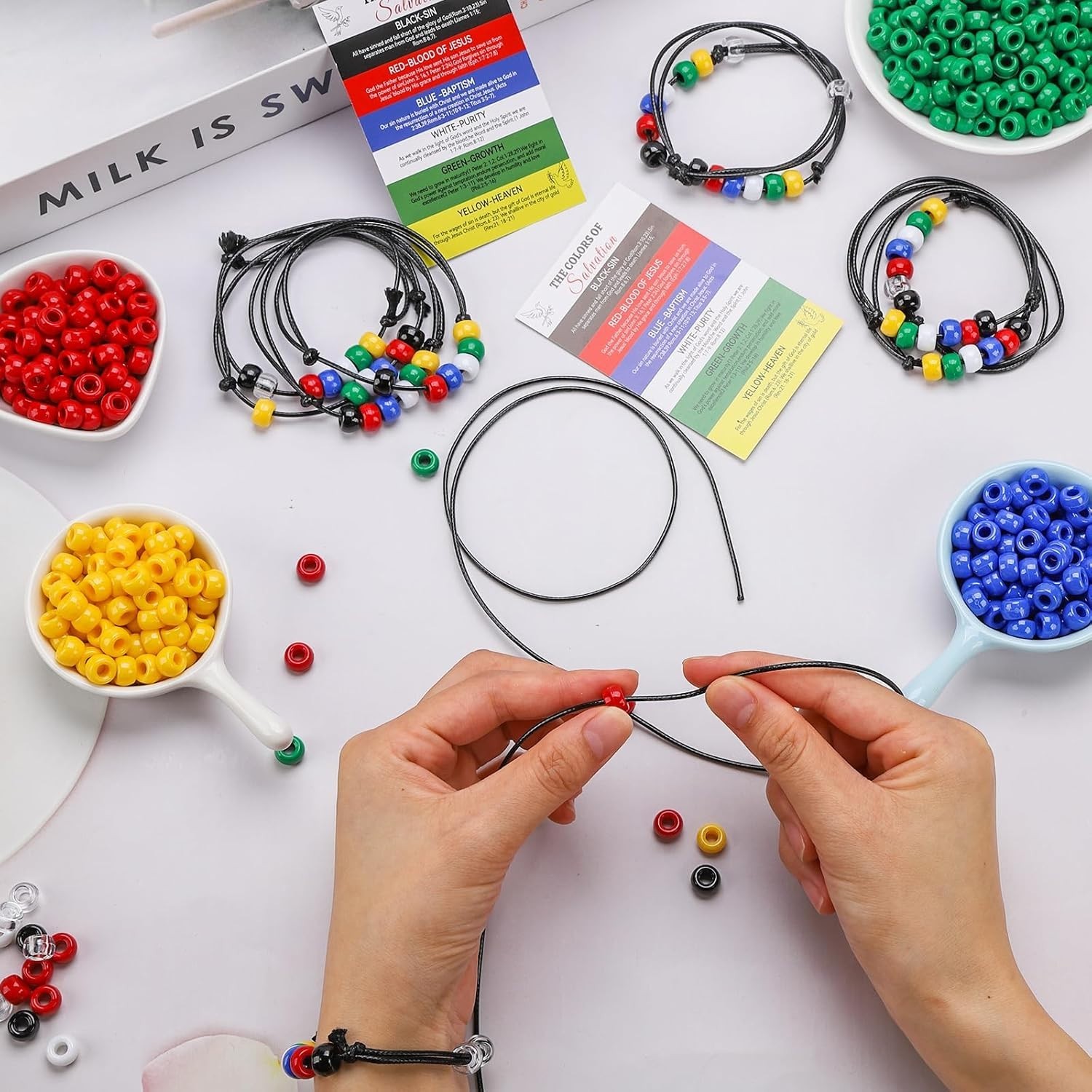 Engaging Plan of Salvation Bracelet Craft Kit for All Ages – 1400 Beads Included
