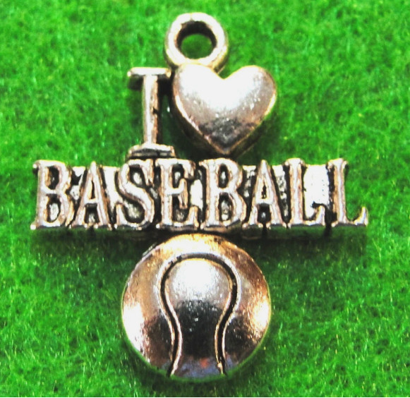 MIXED SET of 6 New BASEBALL Charms Tibetan Silver Alloy ONE EACH Free Shipping!