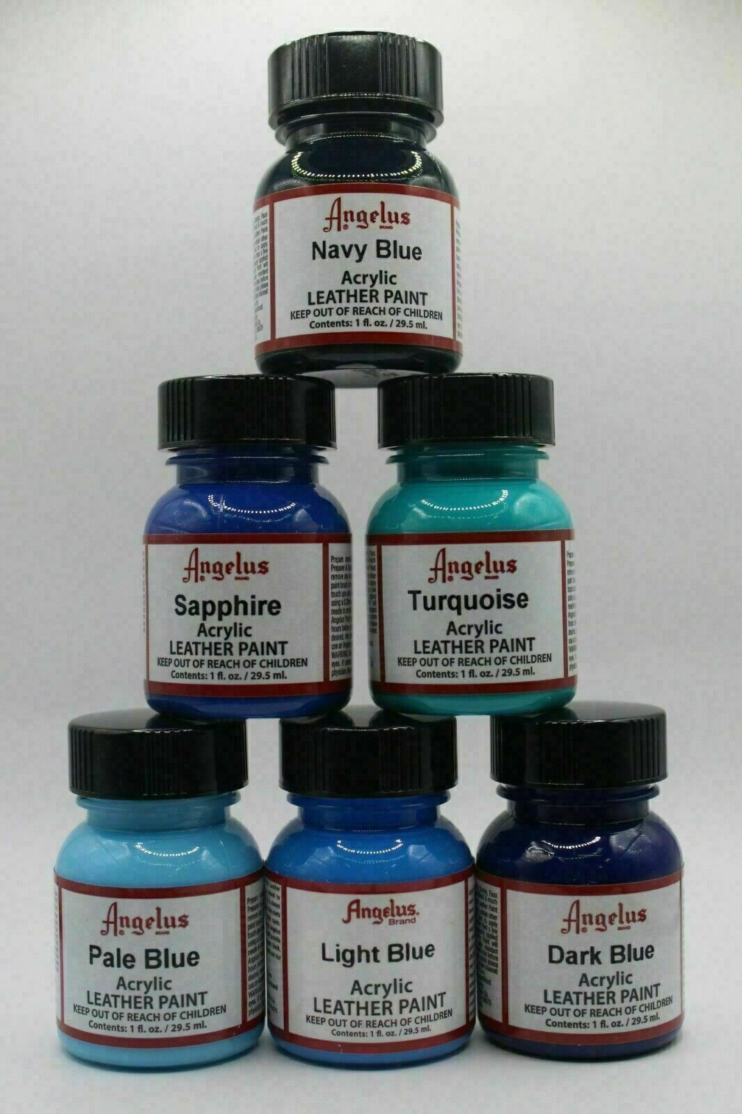 Angelus Acrylic Leather Paint Waterproof Sneaker Paint 1oz – 82 Colors Available