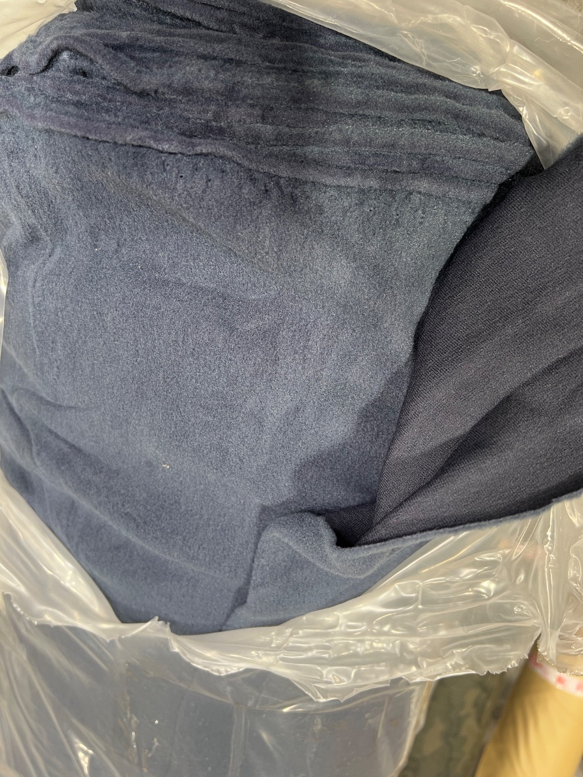 Polartec Control Fleece Fabric Navy Blue Odor Control Made USA