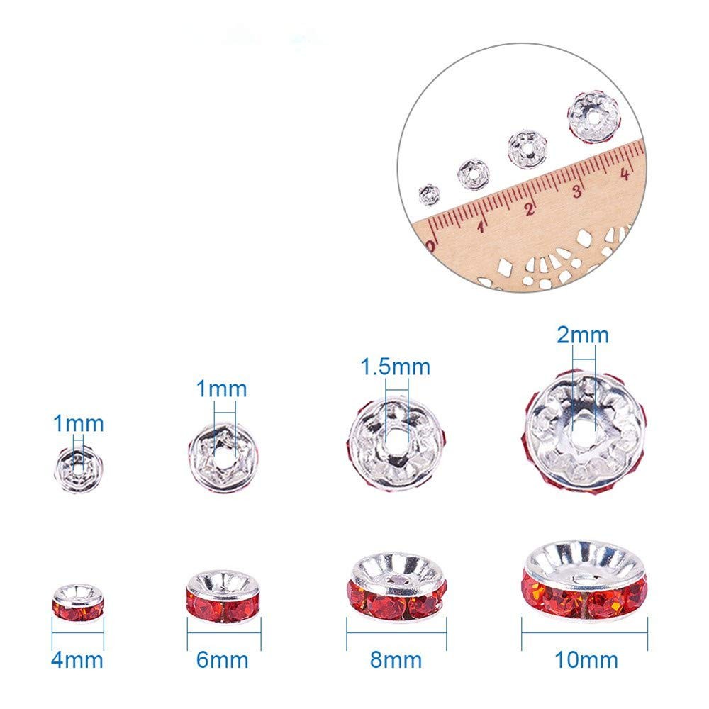 100-Pcs Allb Rondelle Spacer Beads 8mm Silver Czech Crystal