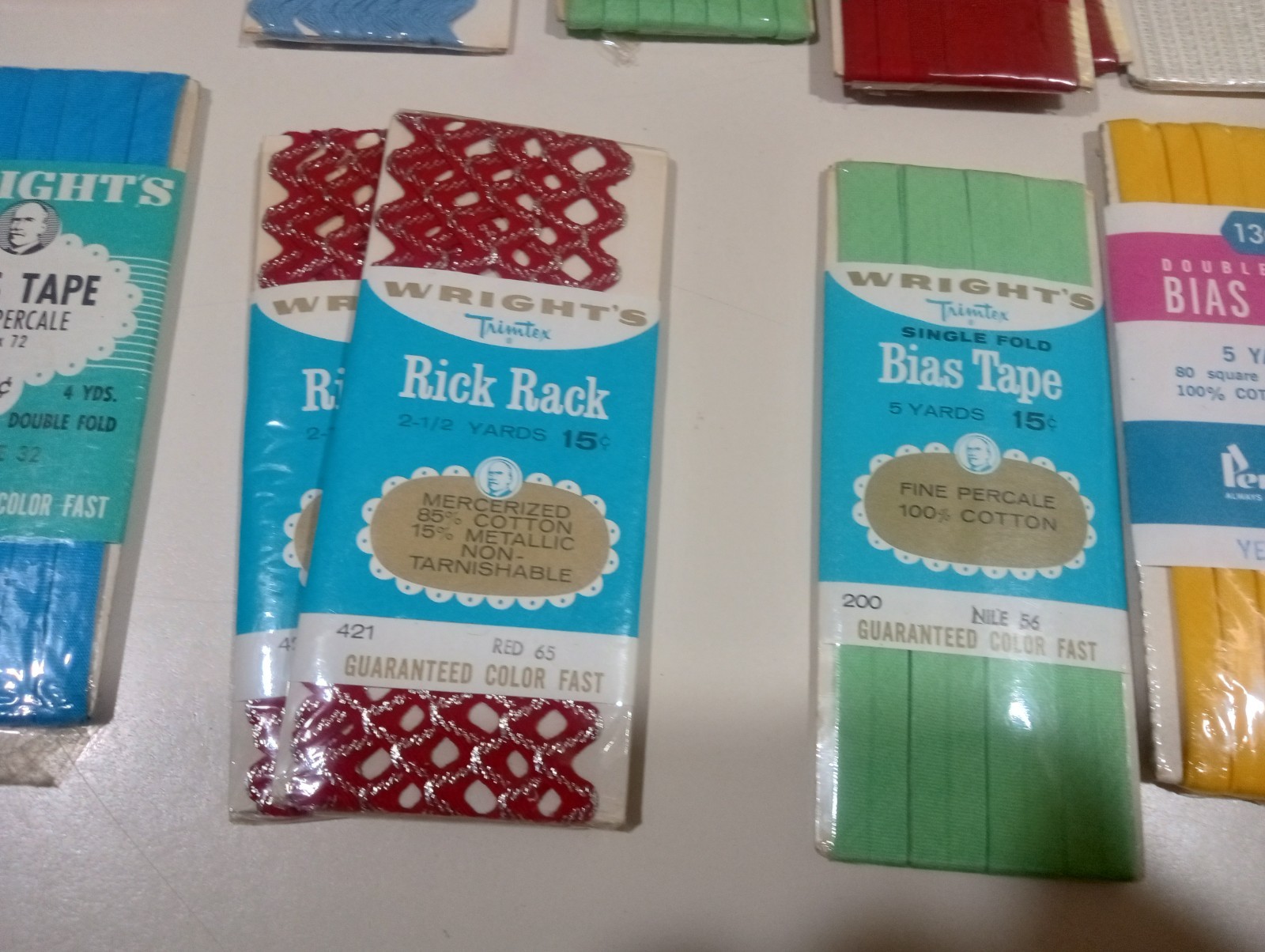 Huge lot of Double Fold Bias Tape Single Fold Rick Rack And The Like