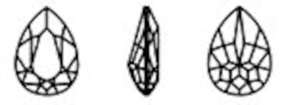 Pear shaped fancy stone 4320 Swarovski® emerald (205) 13x18mm foiled