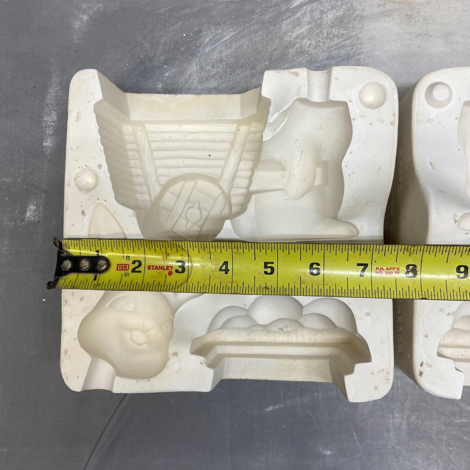 Vintage 1966 Duncan Ceramic Mold Rabbit with Cart DM No 272