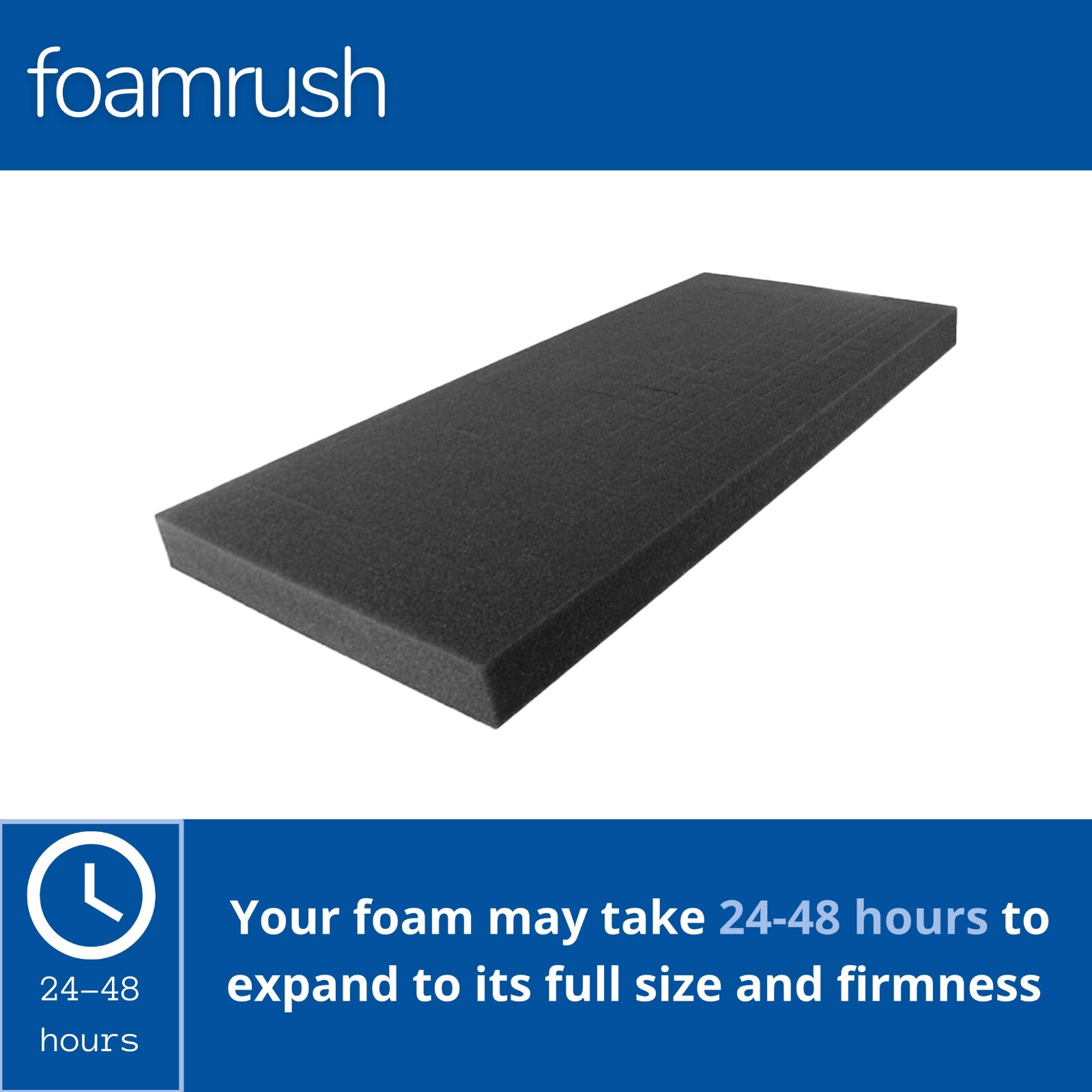 18″ x 72″ Charcoal High Density Upholstery Foam Couch Replacement Cushion USA