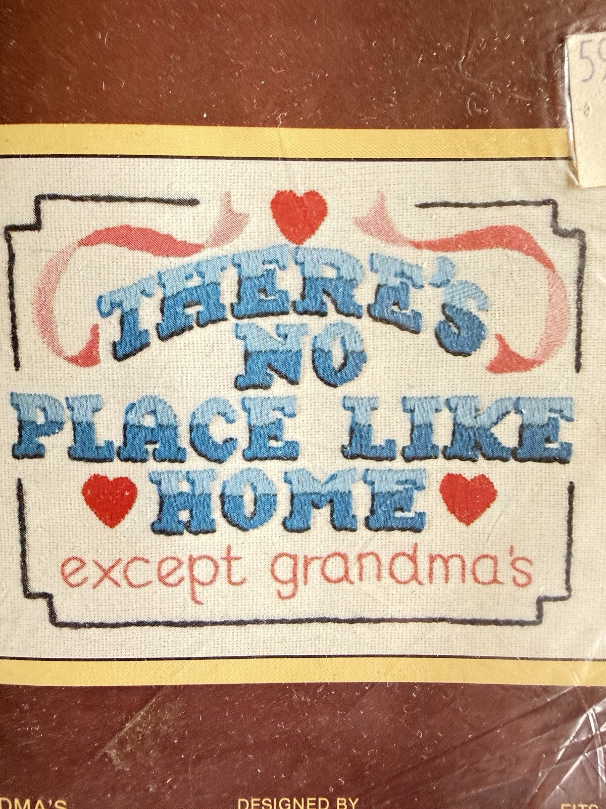No Place Like Home Except Grandma’s 1983 Sunset Stitchery Kit 719 5″ x 7″