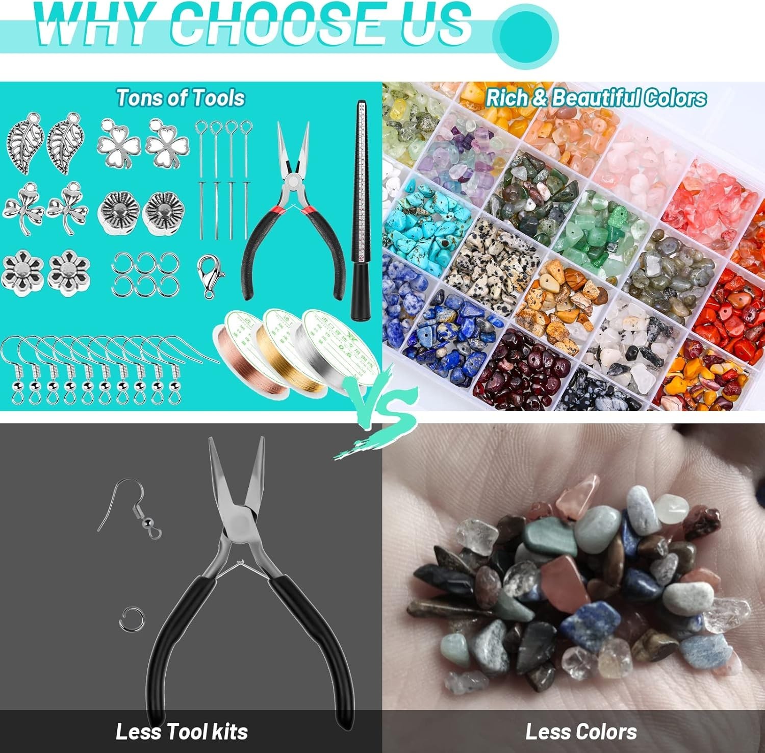 Ultimate 1660Pcs Crystal Bead Jewelry Kit with 28 Assorted Colors for Adults