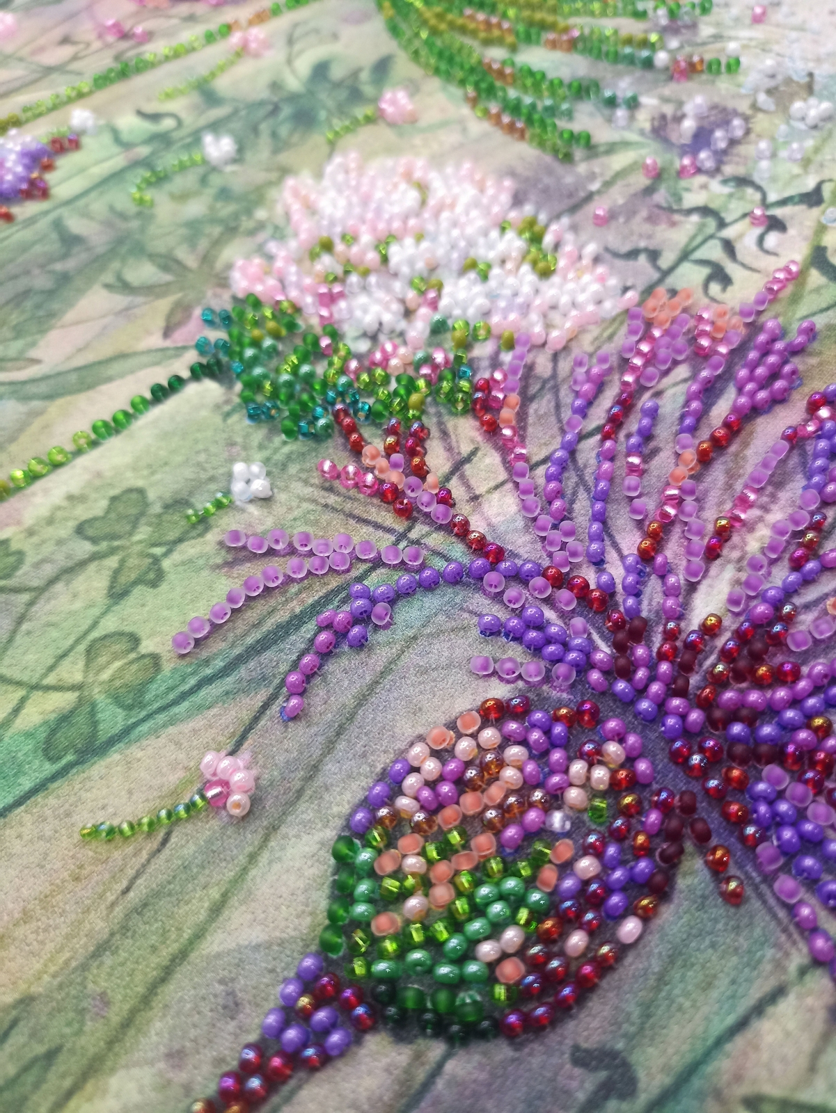 Abris Art Bead Embroidery Kit – Cornflowers in the field AB-882