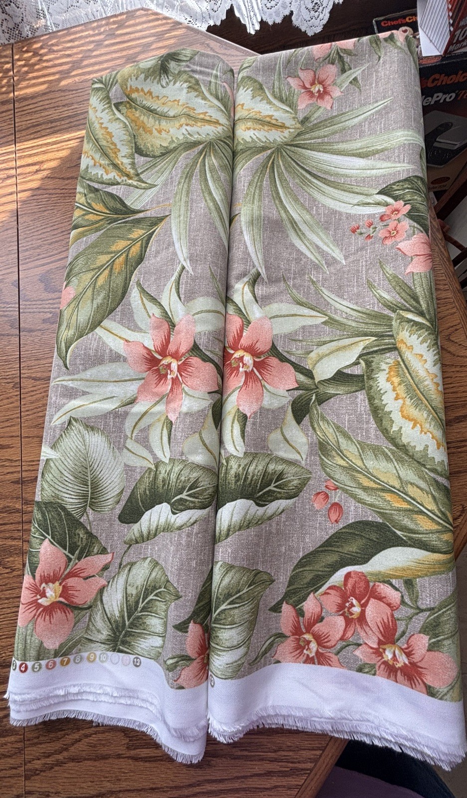 Freeport Summer Indoor outdoor fabric Tropical Fauna & Flowers 2 -Pieces X 54”