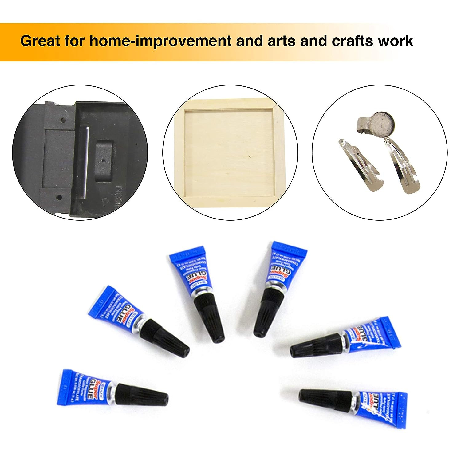 2 Pack Single Use Super Glue 1g Mini Small Tube Clear Adhesive Liquid Bonding