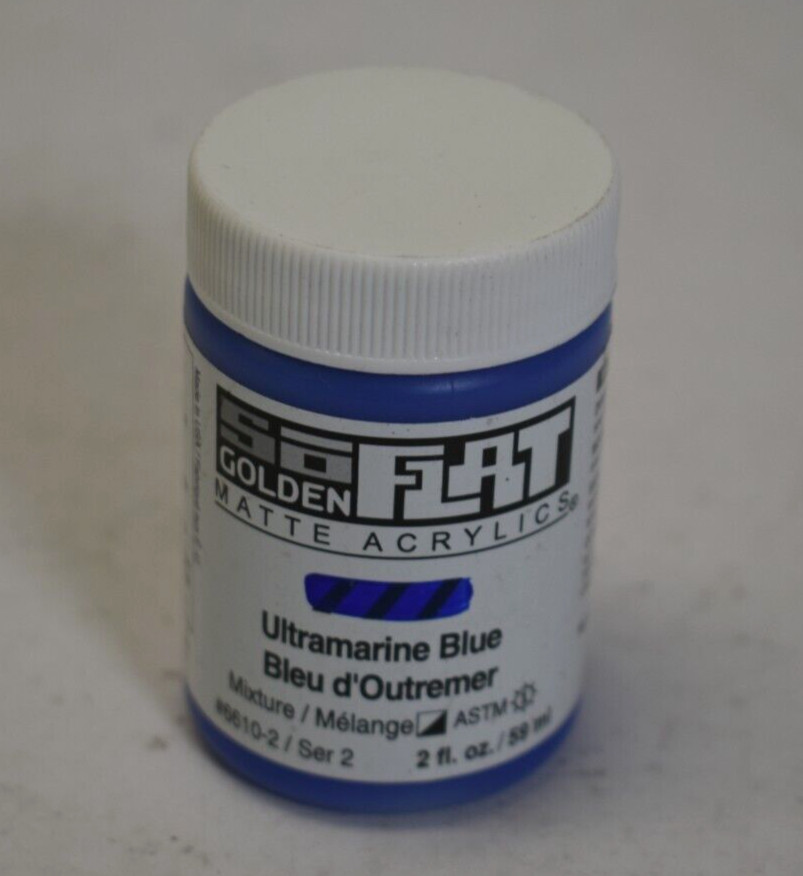 Golden SoFlat Matte Acrylic Paint Ultramarine Blue Mixture 6610-2 2fl oz Mixture