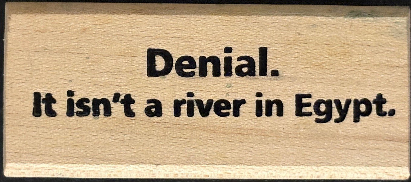 The Moon Rose Denial. It Isn’t A River In Egypt Rubber Stamp
