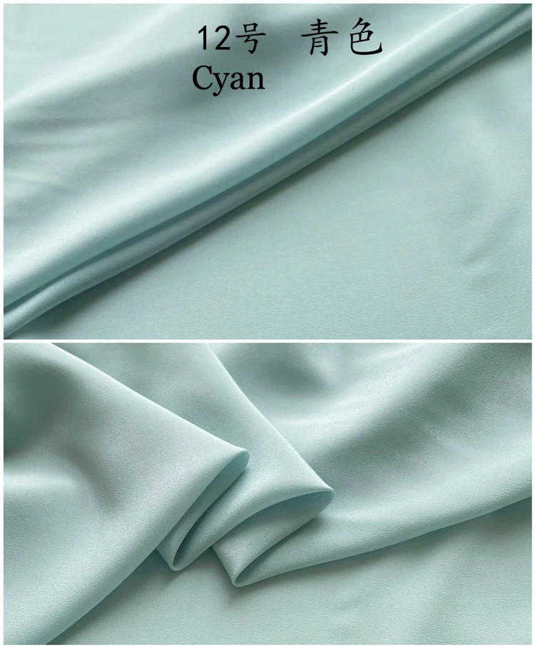 45” Wide 12 Momme 100% Natural Mulberry Silk Crepe Fabric Crepe De Chine Silk