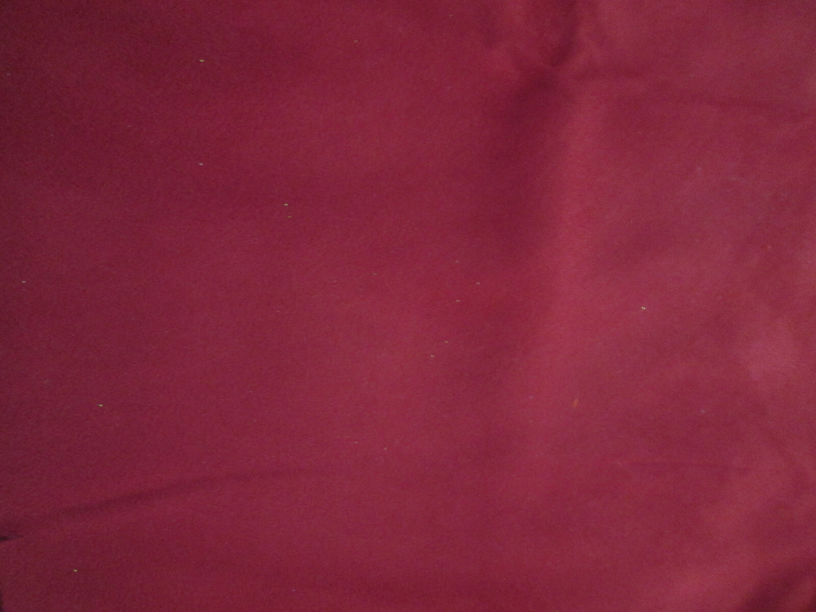 Vtg. Estate Find, Faux Swede Cranberry Red Fabric 58″ W x Less than 1 Yd. AS IS