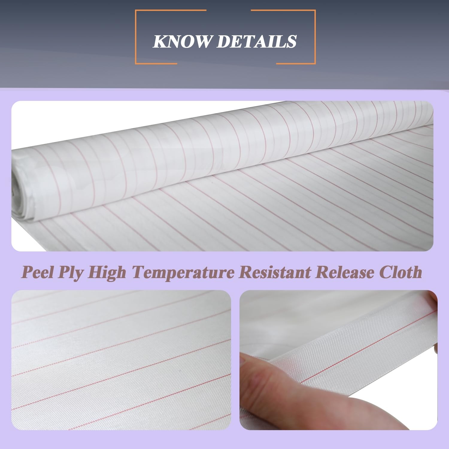 Peel Ply High Temperature Resistant Release 40 inch x 4.38 yards, White