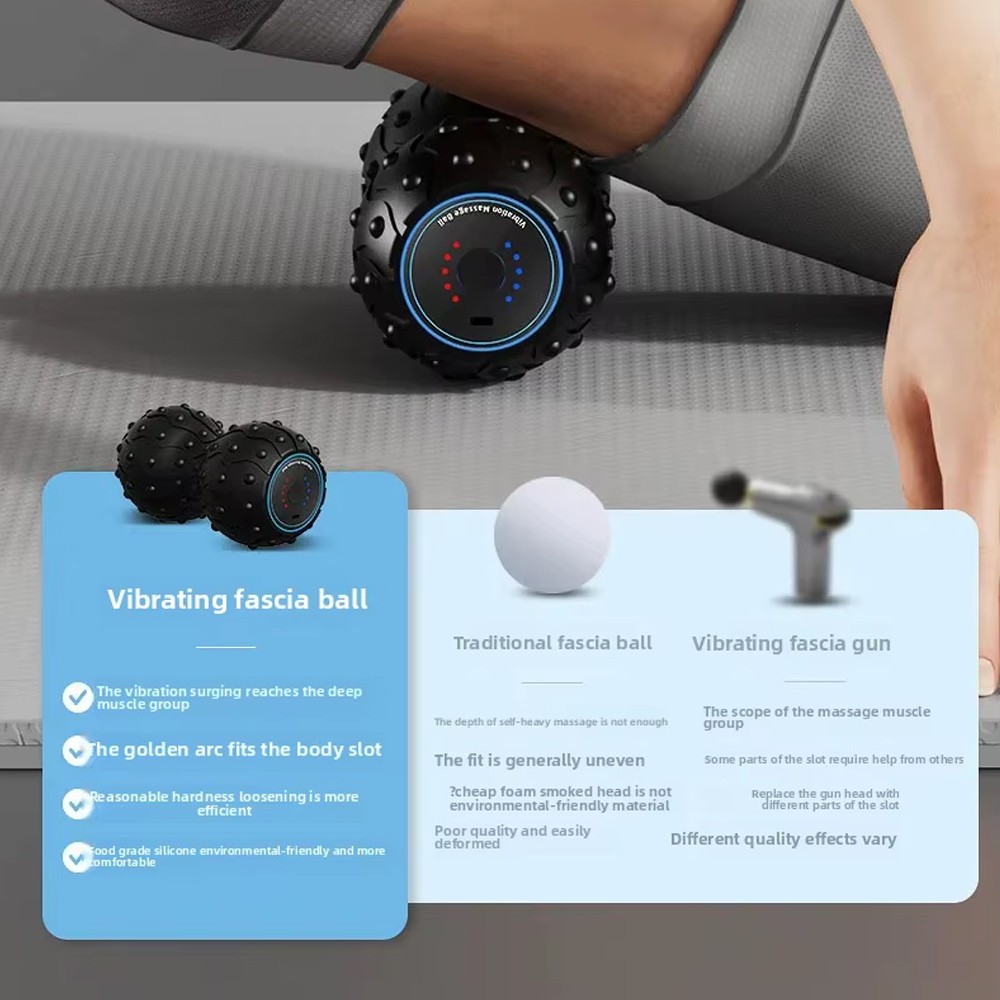 5-Speed Vibrating Massage Ball – Peanut Massager and Vibrating Foam Roll APL