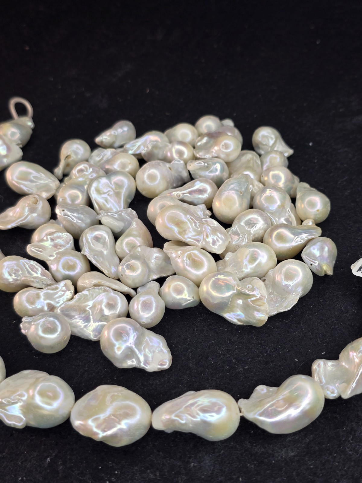 (Lot Of 15) AA Natural Baroque Pearl Beads- Natural White Pre Drilled…