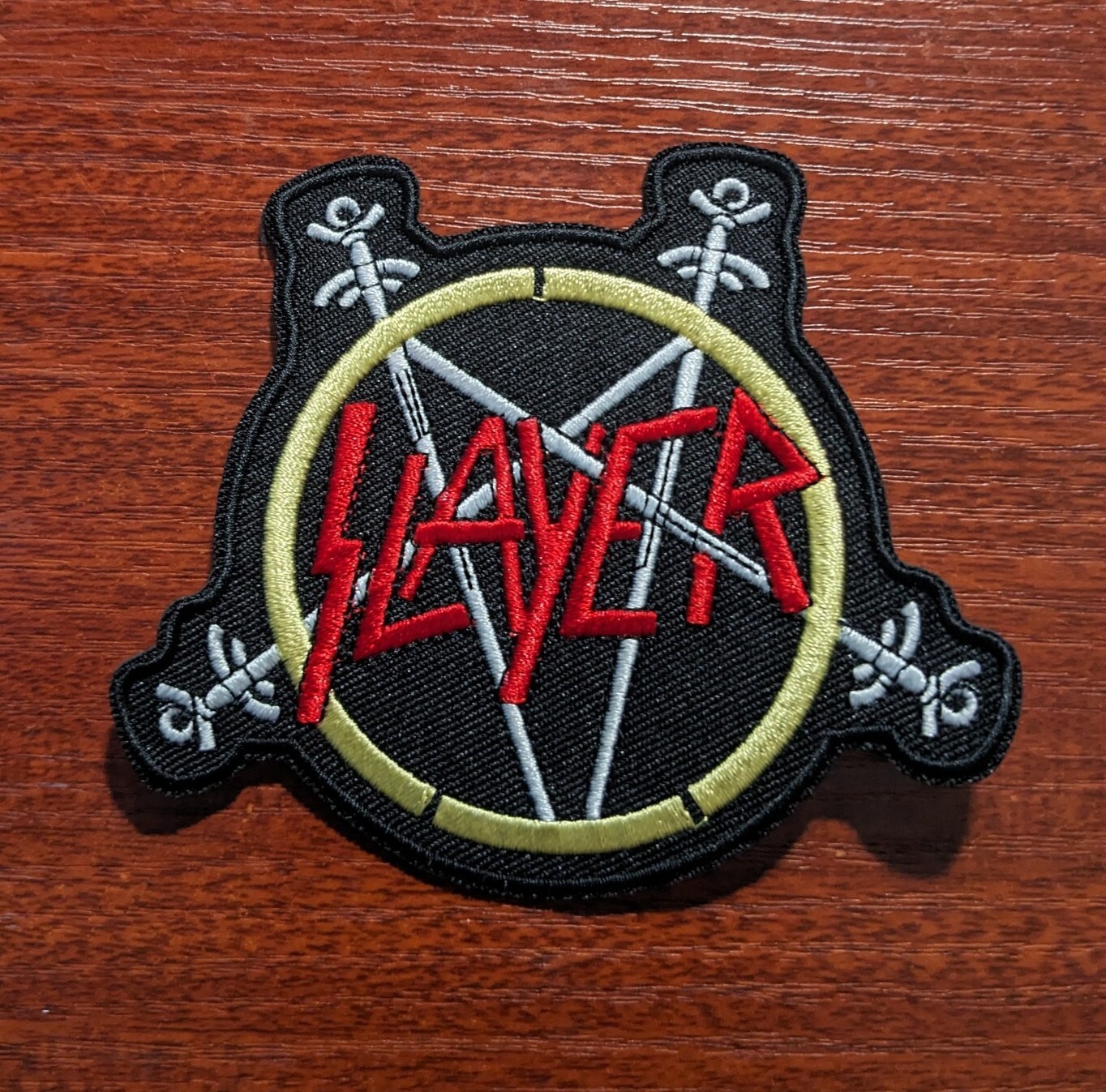 Slayer Band Patch Heavy Metal Rock Punk Goth Embroidered Iron On Patch 3.5×4”