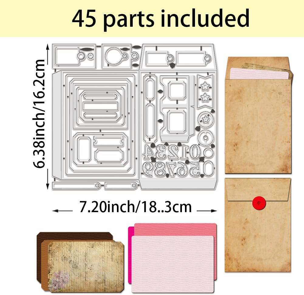 File Pocket Metal Die Cuts, Letterheads Pendants Numbers Carbon Steel Embossing