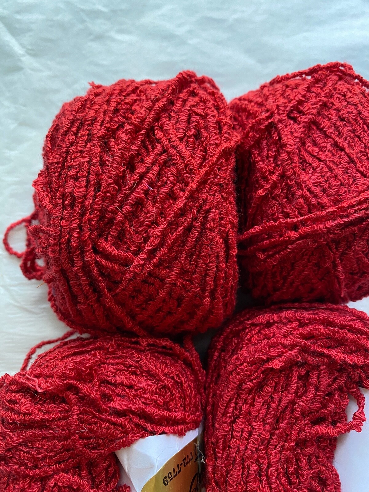 Private Label 100 Yards Viscose True Red Worsted Yarn